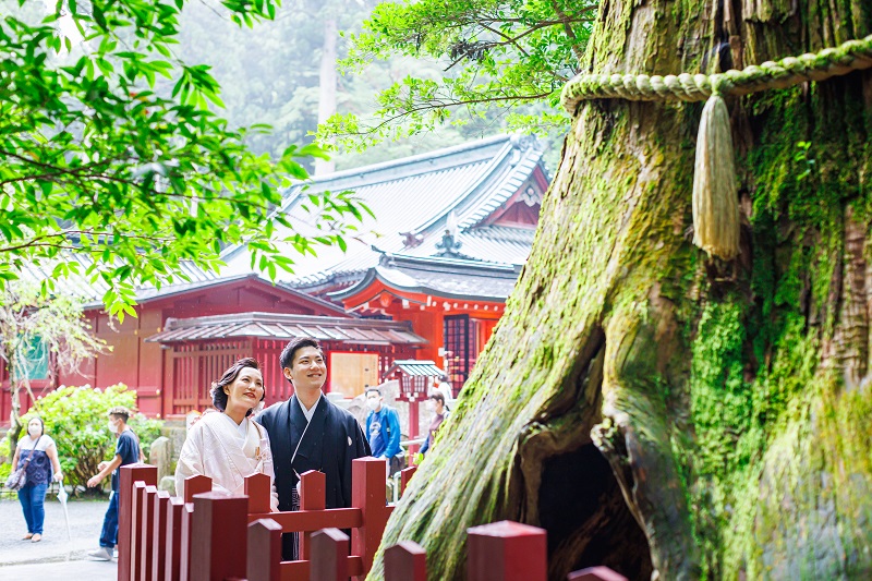 箱根神社×吉池旅館】2泊3日♪家族旅行も兼ねて、絆が深まる想い出の「箱根神社の結婚式」になりました♡（N様）