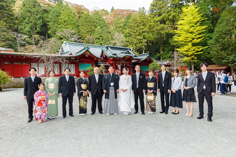 箱根神社家族写真