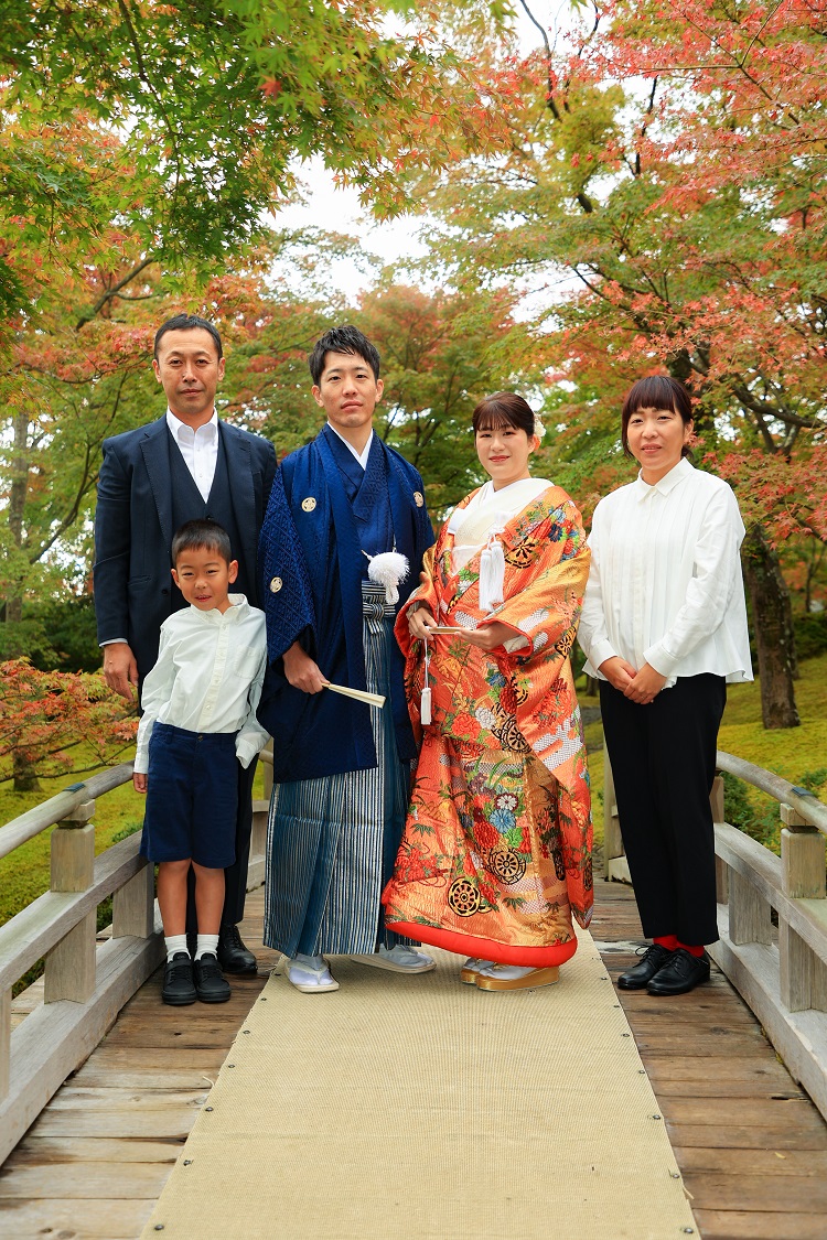 箱根美術館家族とフォトウェディング