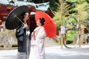 【箱根神社×吉池旅館】憧れの白無垢で♪家族だけでの箱根アットホーム結婚式(M様)