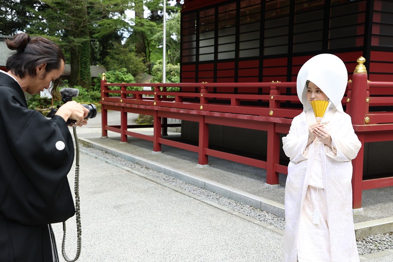 挙式後の記念写真