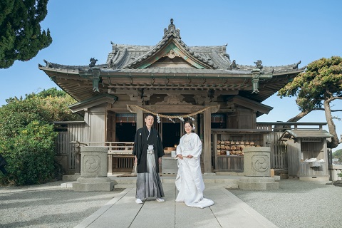 森戸神社で結婚式