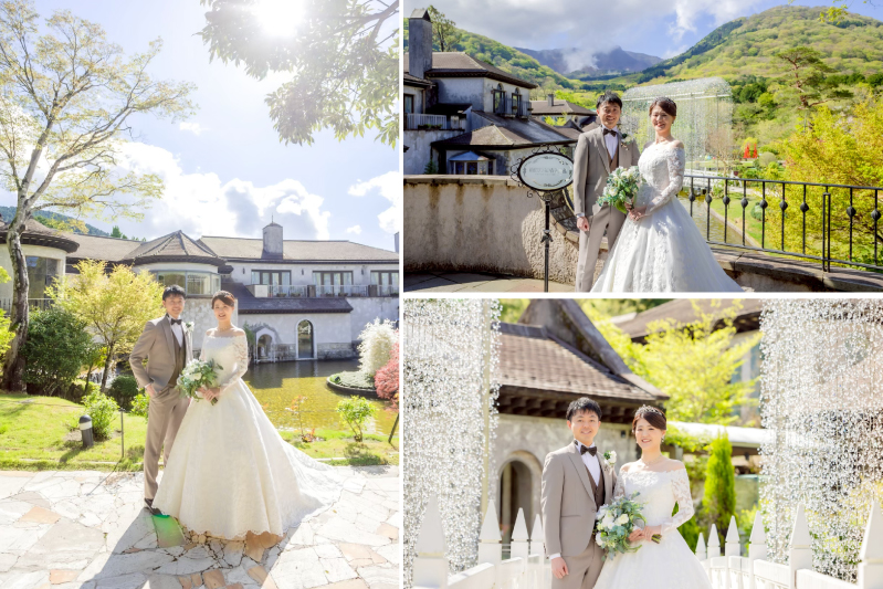 ガラスの森美術館での前撮り風景